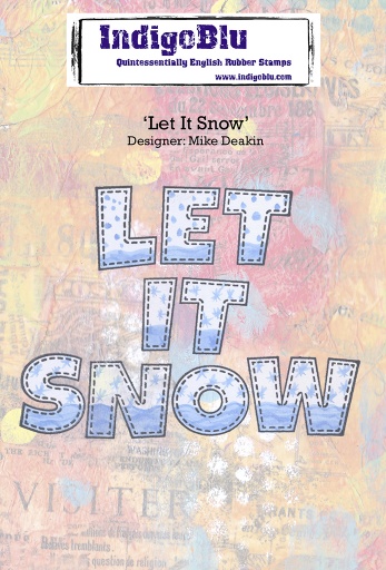 Let it Snow A6 Red Rubber Stamp